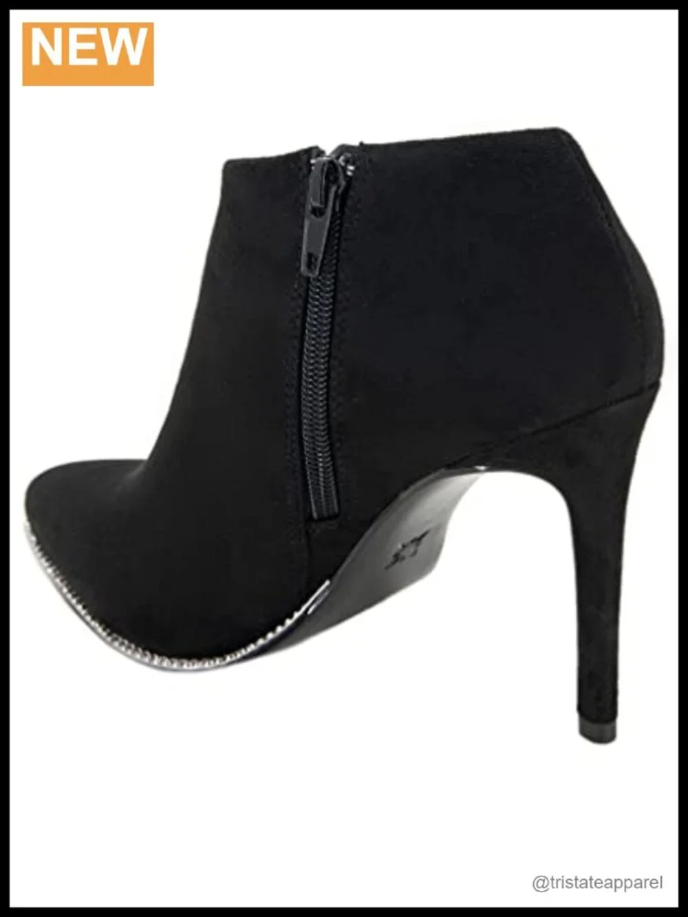 BCBGeneration Women's Hadix Ankle Bootie Stiletto Heel Pointed Toe Zip Closure